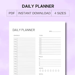 daily planner printable,daily to do list printable,productivity planner,minimalist planner,daily planner inserts,daily undated planner