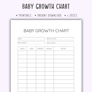 Baby growth chart printable,child growth chart,baby height weight chart,baby measurament tracker,baby height weight tracker