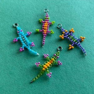 Beaded Lizard Earrings | Y2K | Retro earrings | Beaded Earrings | Handmade