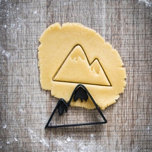 Camping Cookie Cutter Mountain Cookie, Biscuit, Gift, Fondant, Dought, Pastry