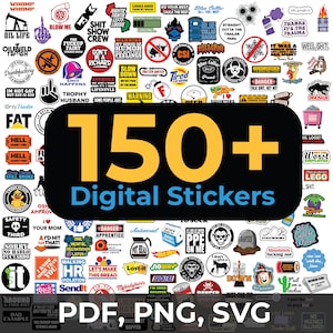 150+ Sarcastic Blue Collar Digital File Bundle Funny 18+ | Hard Hat, Toolbox, Work Gear Stickers | png, pdf, svg | Instant Download