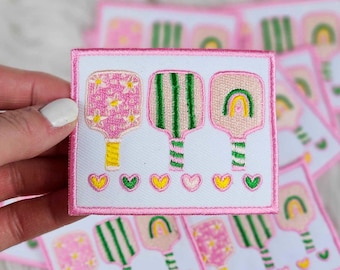 Pickleball Babe Iron On Heat Adhesive Embroidered Patch, Sports, Trendy, Popular Patch, Athletic, Boutique, Patches