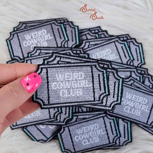 Weird Cowgirl Club Aufnäher, Western, Cowgirl, Southwestern, Boutique, Aufnäher, Hutbar, Bügelbild, Bügelbild