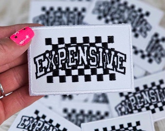 Geruite dure opstrijkpatch, preppy patch, populaire patch, trending patch, patch truckerhoed, Hat Bar, boetiek, grappige patch, Sassy