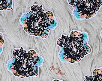 Retro Leopard Iron On Patch, Western, Cowgirl, Hat Bar, Trending Patches, Western Patches, Rodeo, Leopard