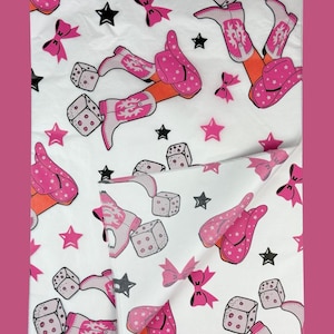 Carta velina da 15" x 20" Roll The Dice Cowgirl, Western Boutique, Forniture per spedizioni Western, Boutique, Cowgirl, Moda Western - 25 fogli