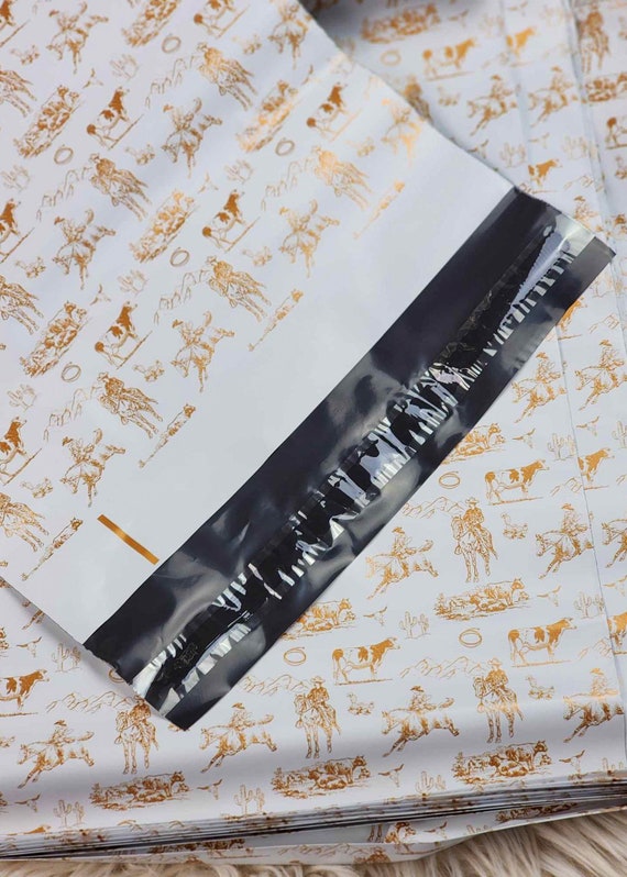 10 X 13 Vintage Western Cowboy Poly Mailer Bags Shipping Bags Western Boutique Cowgirl Shipping Supplies 250 Count Etsy UK
