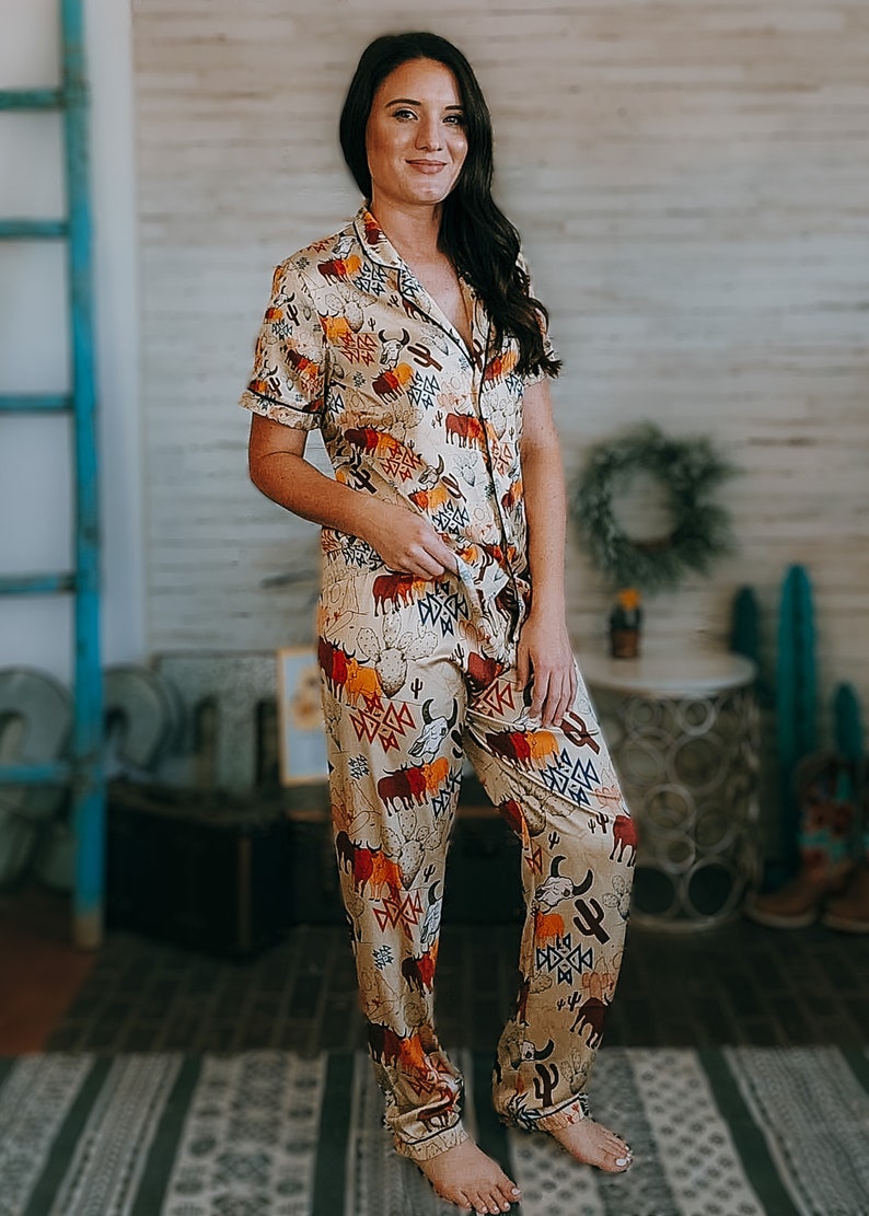 Desperado Days Women's Western Pajama Set, Cowgirl, Pj's, Loungewear