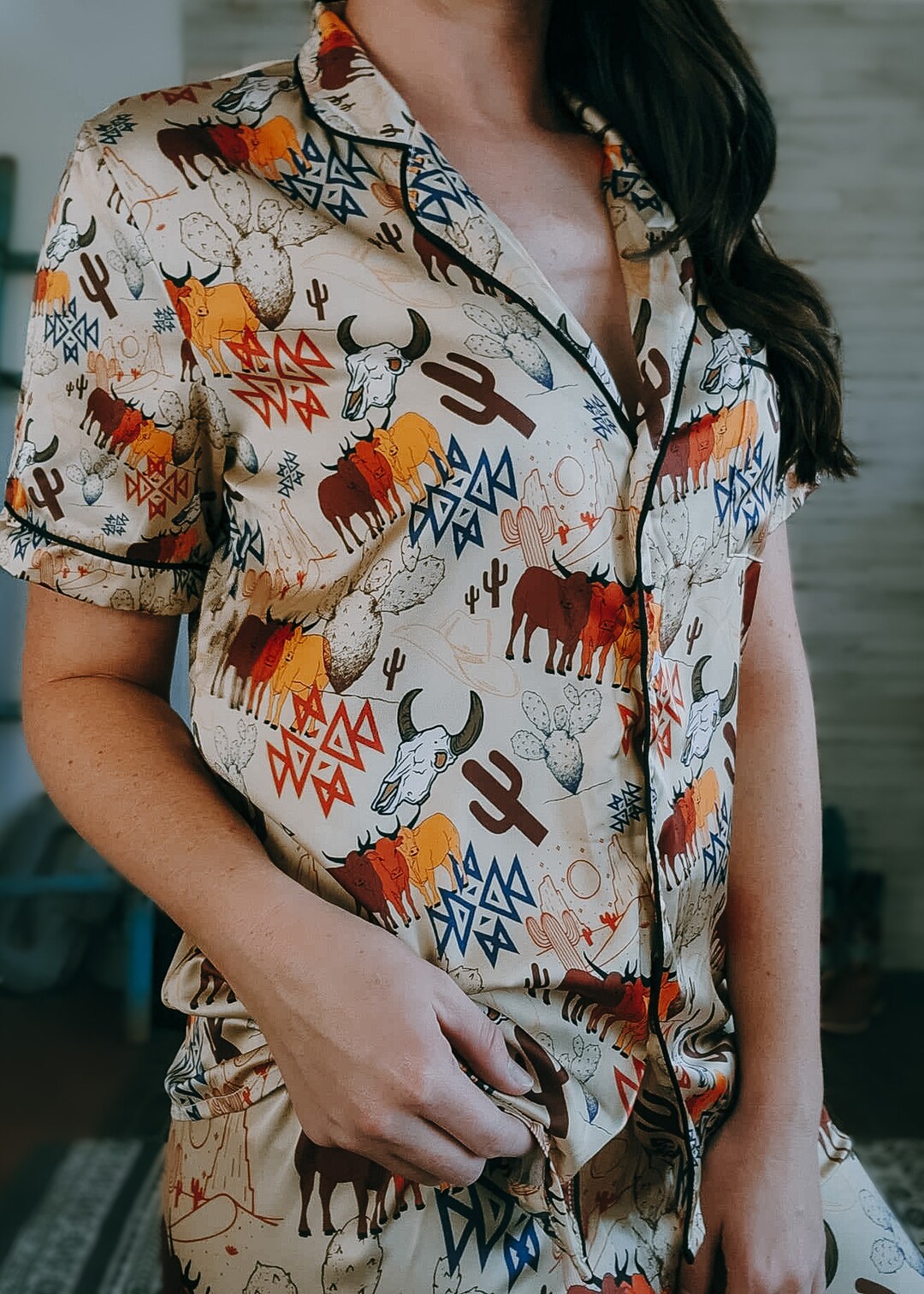 Desperado Days Women's Western Pajama Set, Cowgirl, Pj's, Loungewear