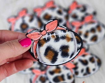 Leopard Bandana Fußball Aufbügler, Wärme klebender gestickter Aufnäher, Fußball, Sport, Trending Patches, beliebte Aufnäher, Fußball Mutter, Hut Bar
