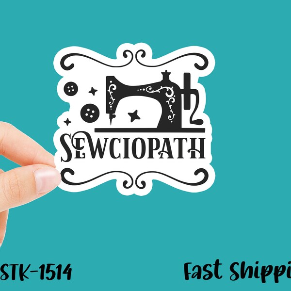 Crafting Stickers | Sewciopath | Sewing | Vinyl Decal, 3 Inches