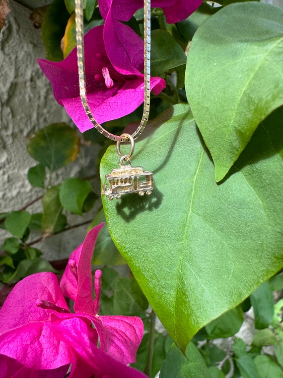 Vintage 14k Cable Car Pendant Real Estate Jewelry… - image 8