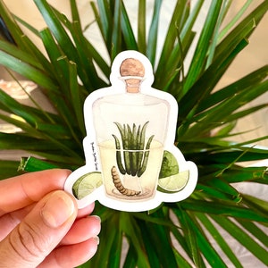 Tequila sticker, tequila carafe, glass decanter sticker, tequila lover sticker