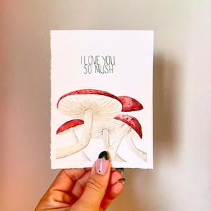 Cartes de jeu de mots peintes à la main pour la Saint-Valentin | Aquarelles Punny Galentines | Cartes d'amour pour la Saint-Valentin