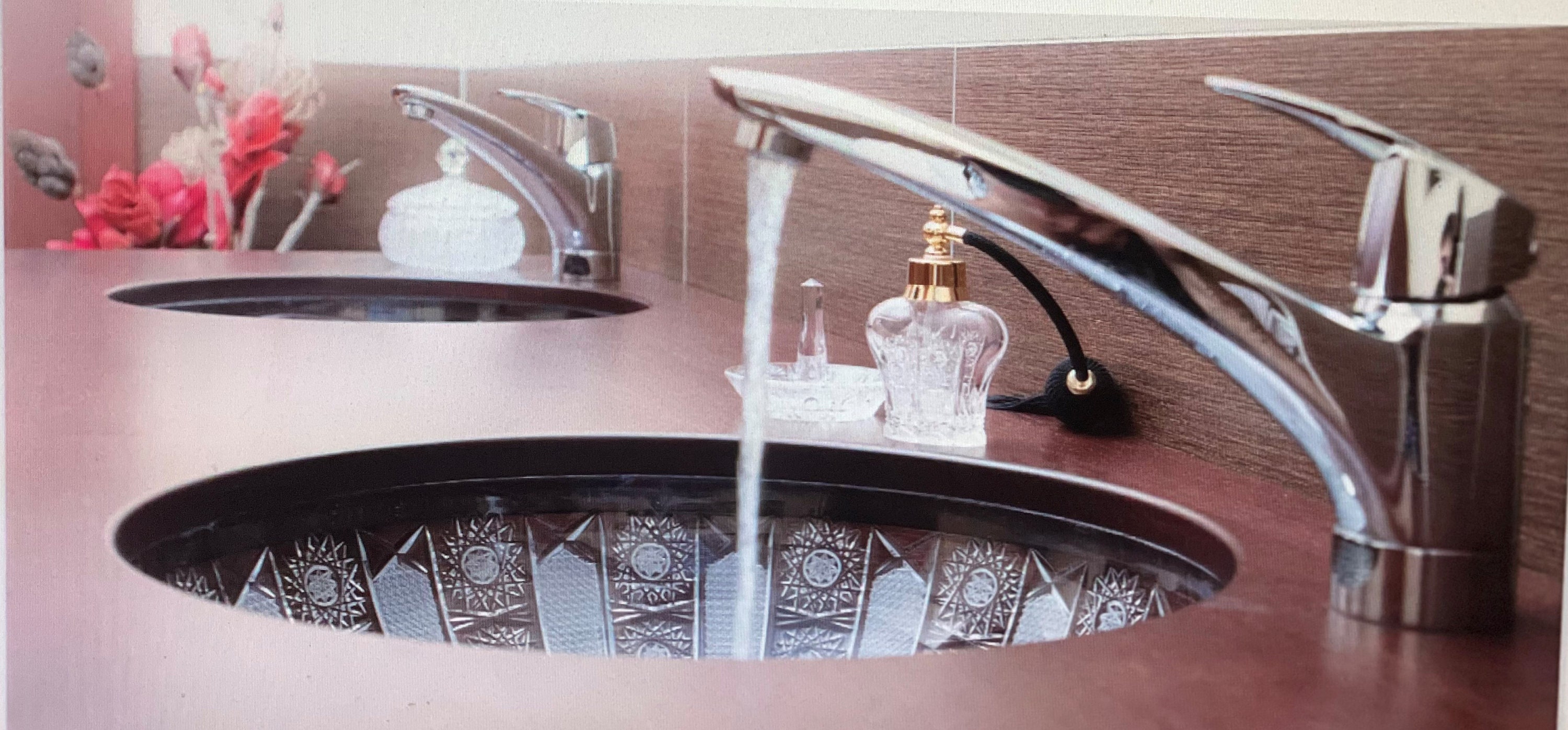 Exclusive Hand Cut Crystal Bathroom Sink Etsy