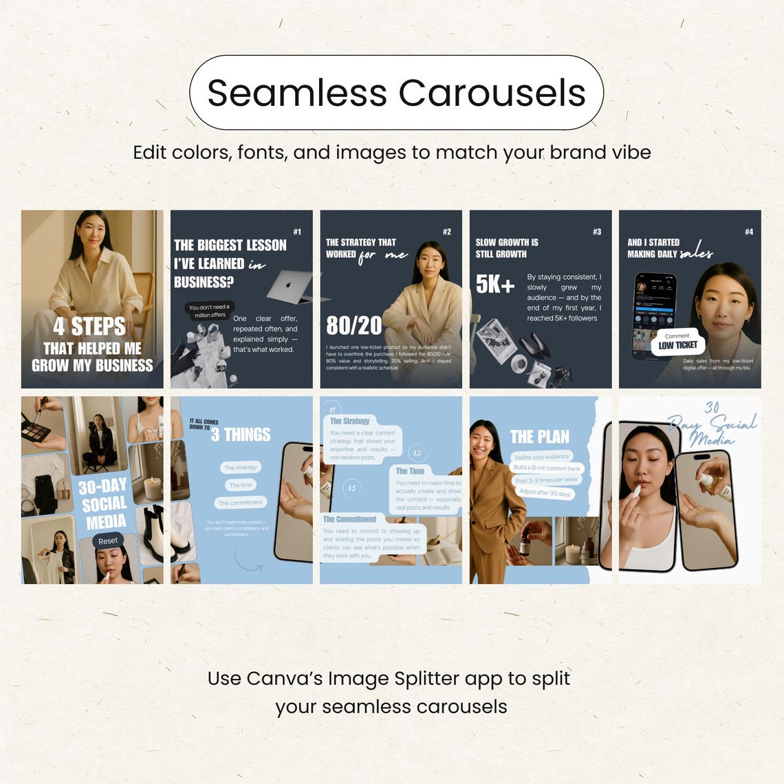 Instagram Carousel Templates: Canva Bloger Posts (digital Download) - Etsy