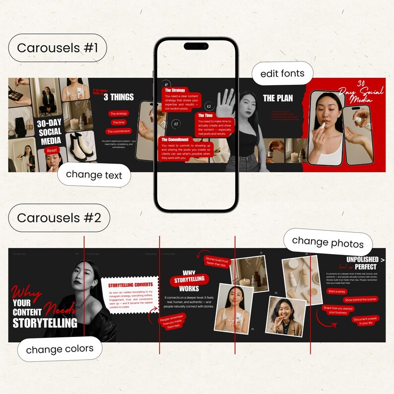Instagram Carousel Templates: Canva Bloger Posts (digital Download) - Etsy