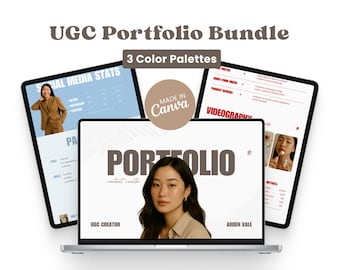 UGC Portfolio Template Bundle: Editable Canva Media Kit (Digital Download)