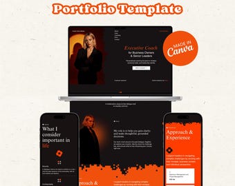 Canva Website Template for Coaches & Podcasters | Modern Business Webdesign (No Code)