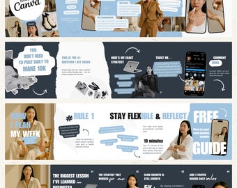 Instagram Carousel Templates: Canva Bloger Posts (Digital Download)