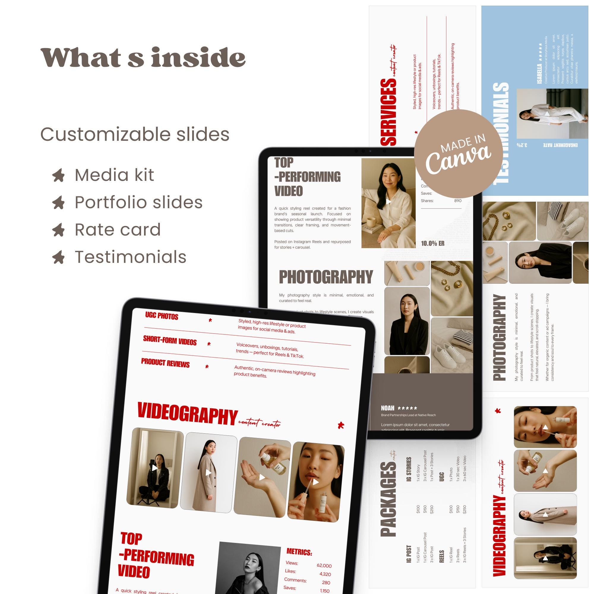 Social Media Portfolio Pack · Canva Template Bundle for UGC Creators ...