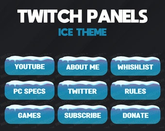 9 Snow Panels - Twitch Panels Premade *Instant Delivery*