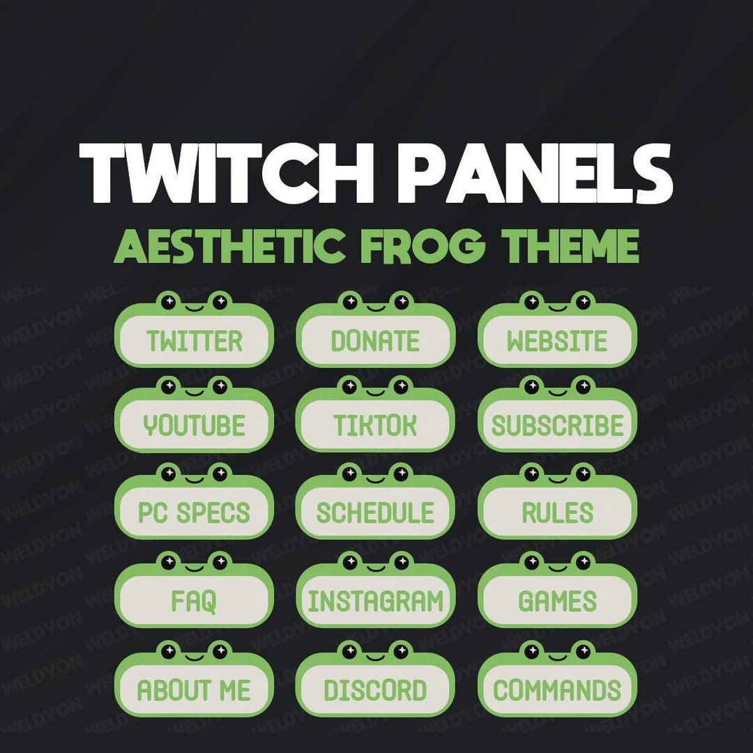 15 Aesthetic Frog Panels Twitch Panels Premade instant - Etsy Australia