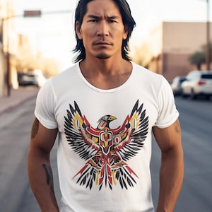 Custom Indigenous/Native American Stunning Thunderbird T-Shirt