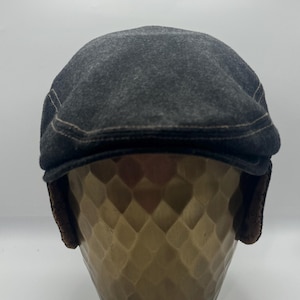 Gorra estilo Newsboy de lana Goorin Bros Grenadier vintage con orejeras, gorra plana grande para hombre, estilo hiedra.