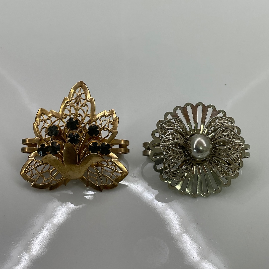 Broche francés antiguo broche en forma de flor broche de