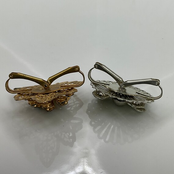 Lot De 2 Pinces Et 2 épingles à Foulard Vintage - Style Argenté, Occasion