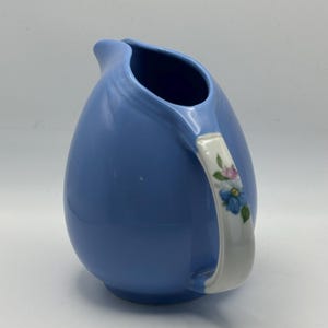 Vintage Hall Rose Parade Cadet Blue Pitcher Creamer #1259 Made in USA c.194