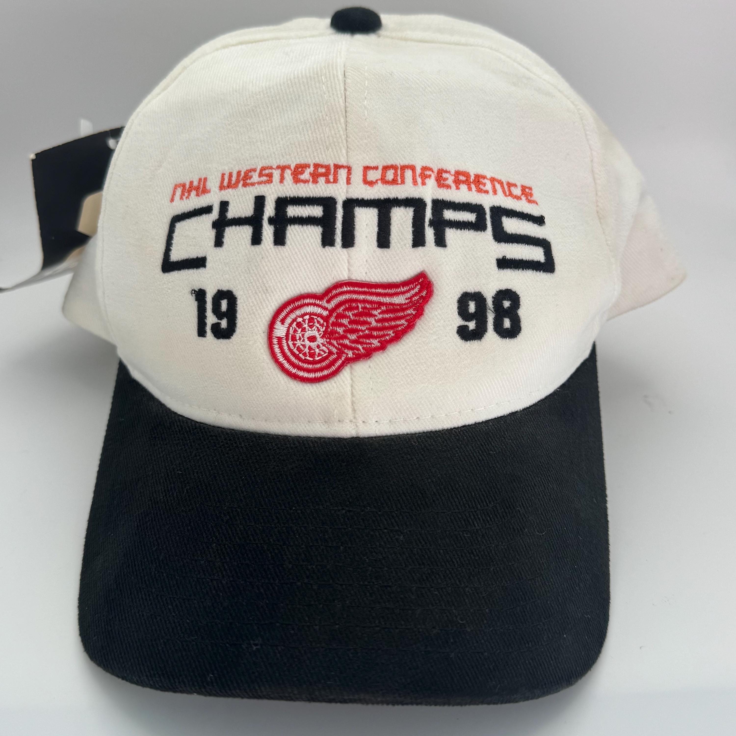 Vintage 1998 Detroit Red Wings Western Conference Champs Hat