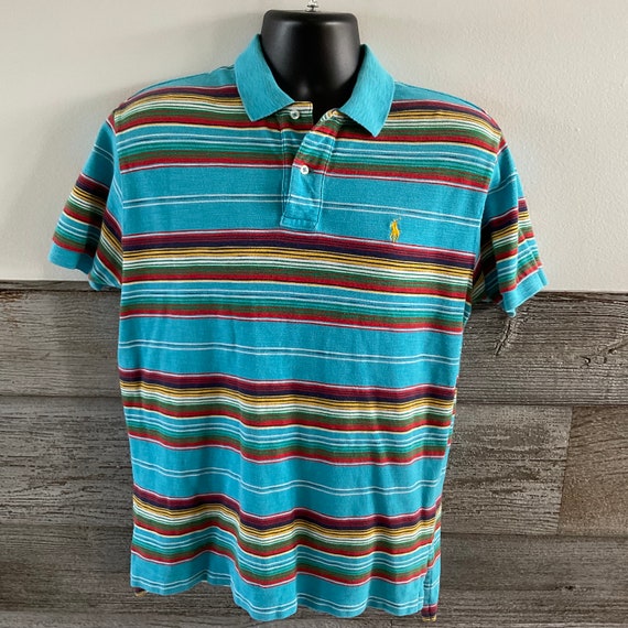 Vintage Polo by Ralph Lauren Striped Polo Shirt Size Medium (Q1) - Etsy  Canada