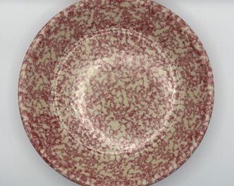 Plato/bol de servir de 9 pulgadas, de cerámica rosa esponjada, de la colección Vintage Roseville de Ohio.