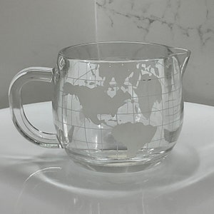 Vintage Nestle Nescafe Globe Glas Milchkännchen Made in Japan Glassware Ca 1970er / 80er Jahre, ca. 3 "x 4"