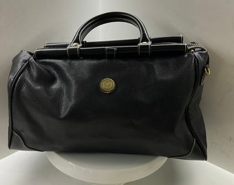 Capezio 1887 - Black Leather Handbag -Doctor's Bag Style