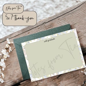 5x7 tema de rima infantil baby shower nota de agradecimiento, tarjeta de agradecimiento, género neutral, descarga digital instantánea personalizable imprimible
