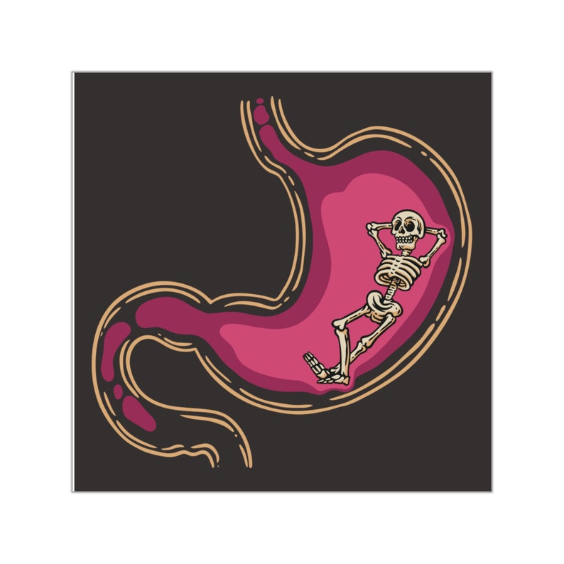 good-digestion-giantess-vore-square-vinyl-sticker-skeleton-in