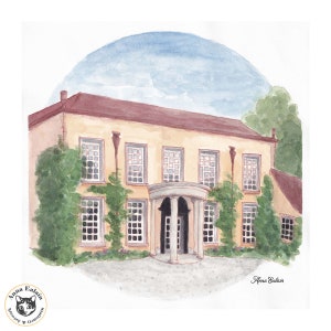Jane Austen Print, Longbourn, Elizabeth Bennet, Pride & Prejudice 1995, Original Watercolor Painting, Digital Download / Printable