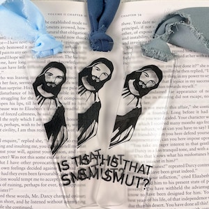 Peeking Jesus - Is That Smut? - Bookmark | Romance Reader Gift | Book Lover Gift | Smut Lover