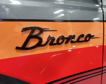 Ford Bronco - Fender Cursive Logo Emblem Badge Kit (2 Emblems) - Pass & Drivers Side