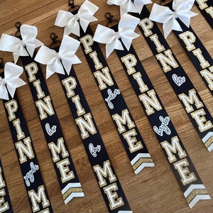 Cheer Pin Me Ribbon Pin Me Strap Pin Ribbon Cheer Team Gifts Cheer Pins Pin  Me Bow Cheerleader Backpack Swag Cheer Gifts 