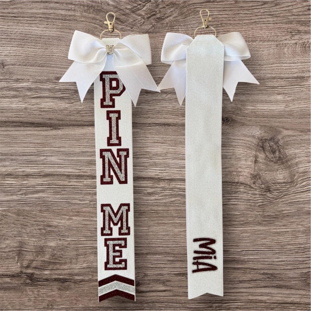 Keychains Custom Ribbons PIN ME Ribbons, Personalized Keychain for Backpacks and Athlete Gifts ...