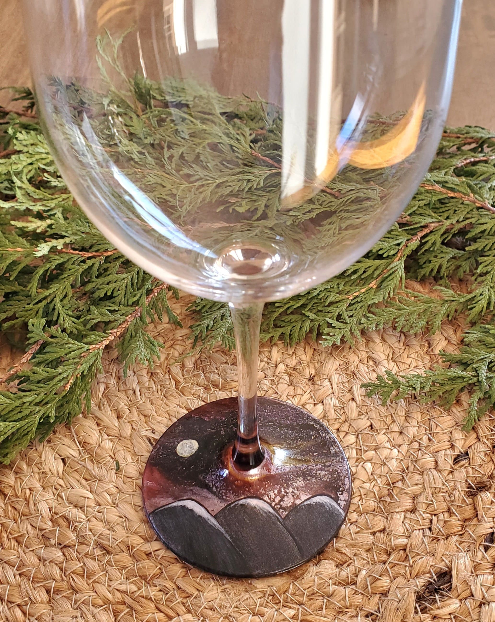 Mountain Shape Wine Glasses, 5.7 oz 170ml Colorful Mountain