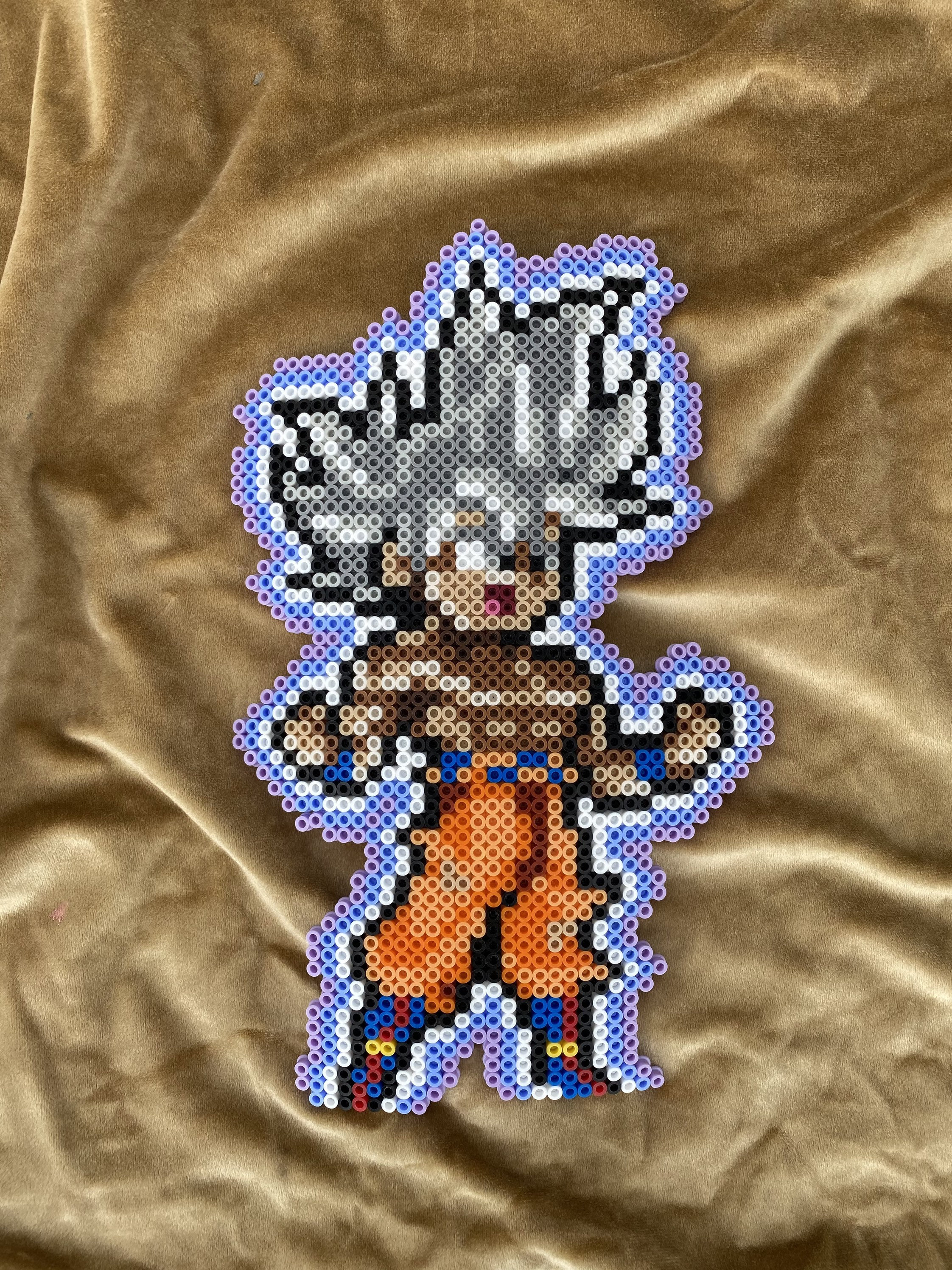 Perler bead art goku ultra instinto dragon ball super perler Etsy España
