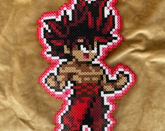 Goku perler bead art dragon ball z perler bead inspired by Goku!!!