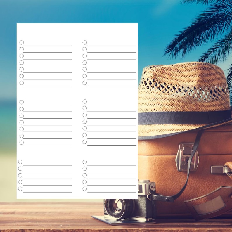 Travel Packing List Printable | Vacation Travel Checklist PDF | Instant ...