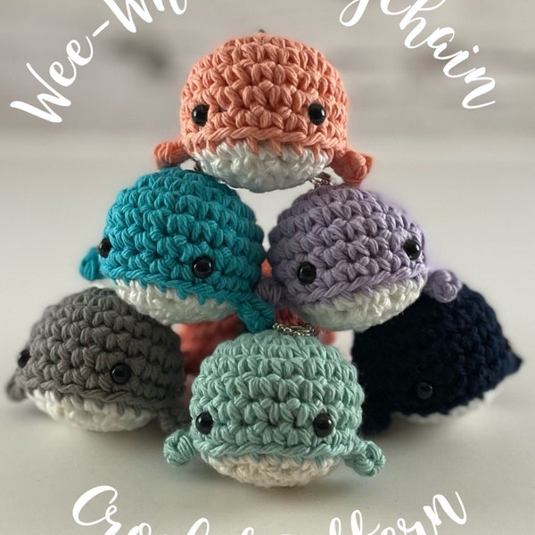 Wee-Whale Keychain Crochet Pattern, No-Sew Crochet Pattern, Cute Handmade Gift