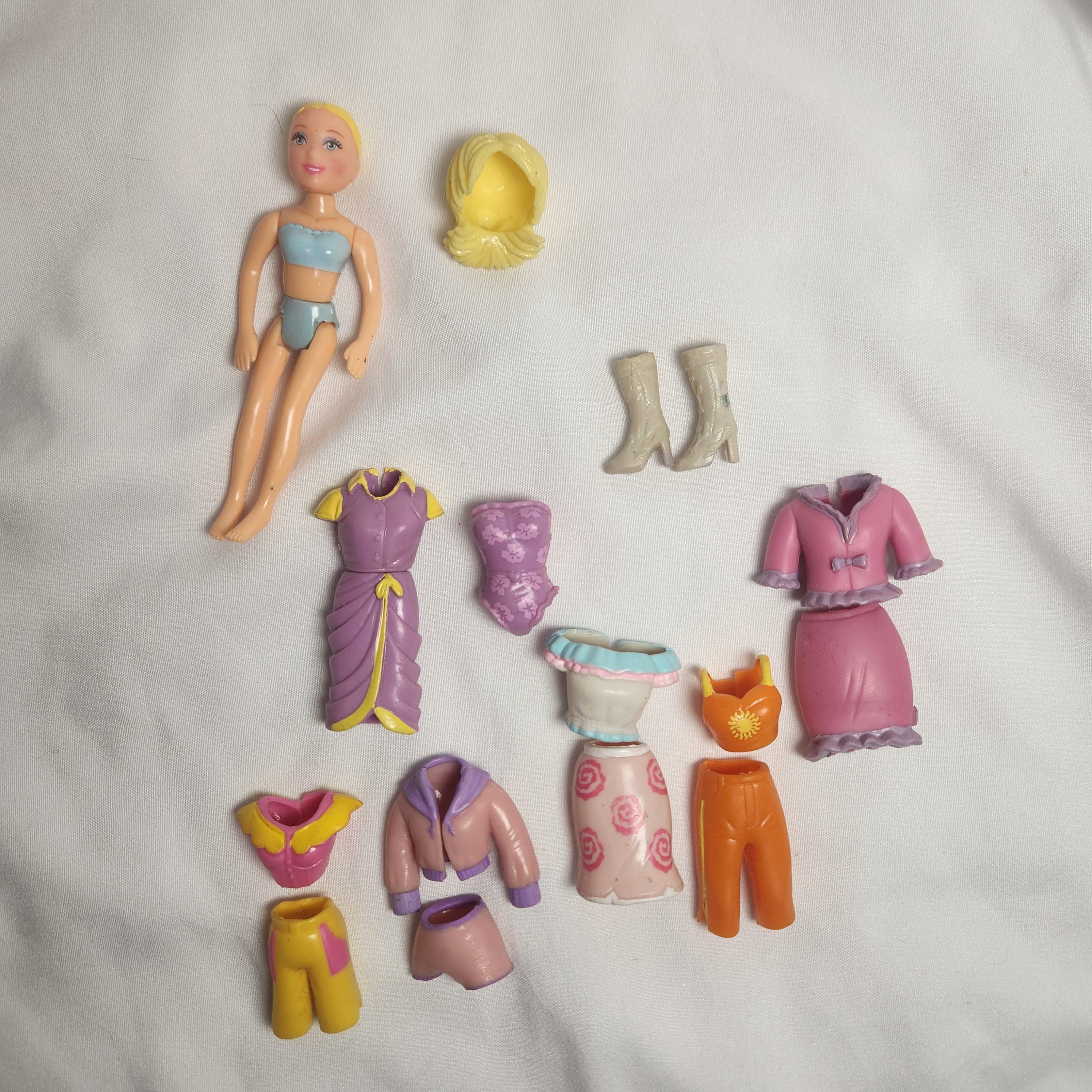 HUGE Lot of Vintage Polly Pocket playsets clothing dolls accessories 50 plus pcs